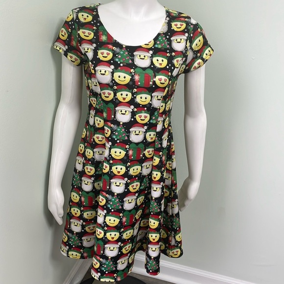 Justice Christmas Emoji Dress size 18 - Picture 1 of 7